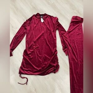 Red Velvet Two-Piece Set